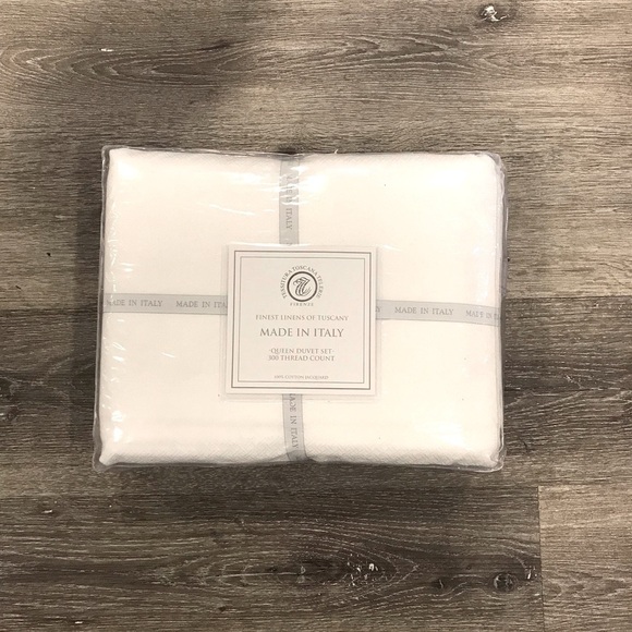 Tessitura Toscana Telerie queen duvet set; 300 Thread Count, Luxury  Bedding - Picture 1 of 9